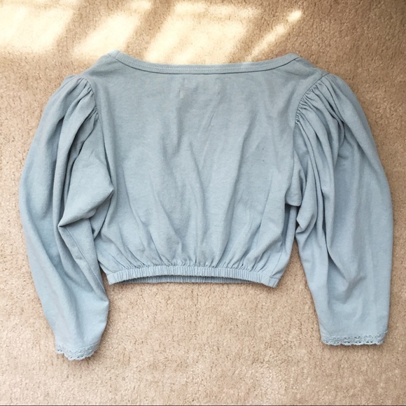 Urban Outfitters Peasant Crop Top NWT - Picture 2 of 3